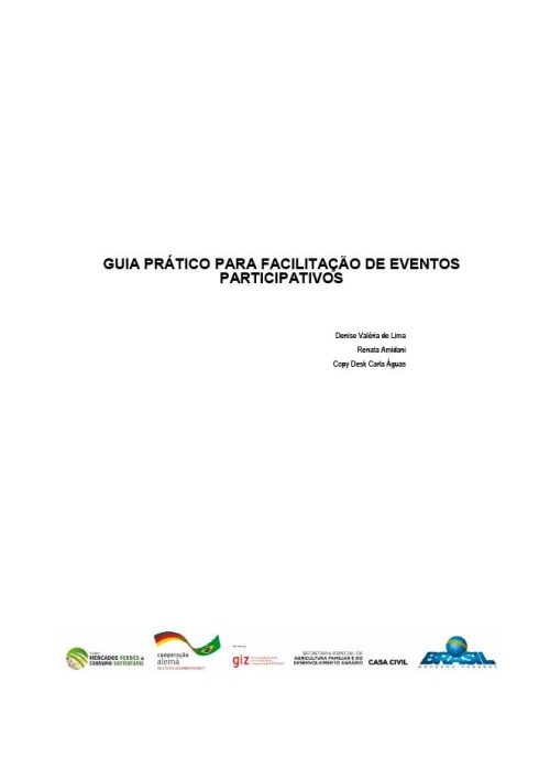 Guia prático para facilitação de eventos participativo - GIZ - 2017