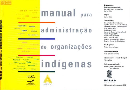 Manual para a administração de organizações indígenas - elaborado pelo ISA - 2002